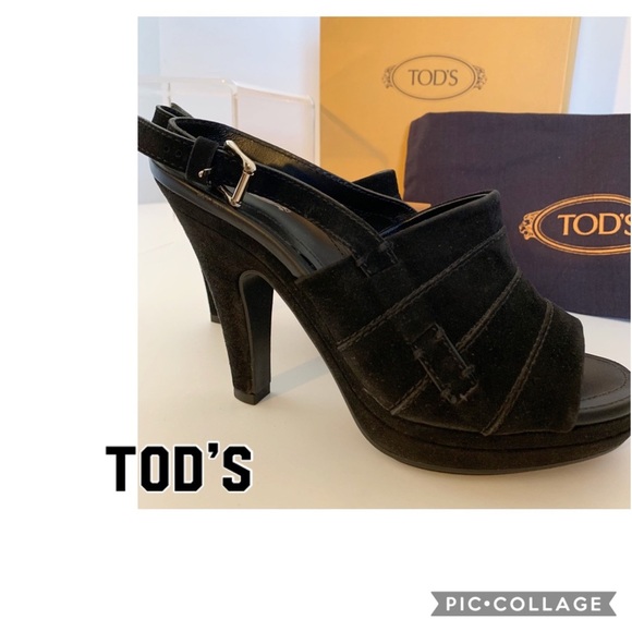 Tod’s Women’s Italian Black Suede Shoe!Size 6 - Picture 1 of 7